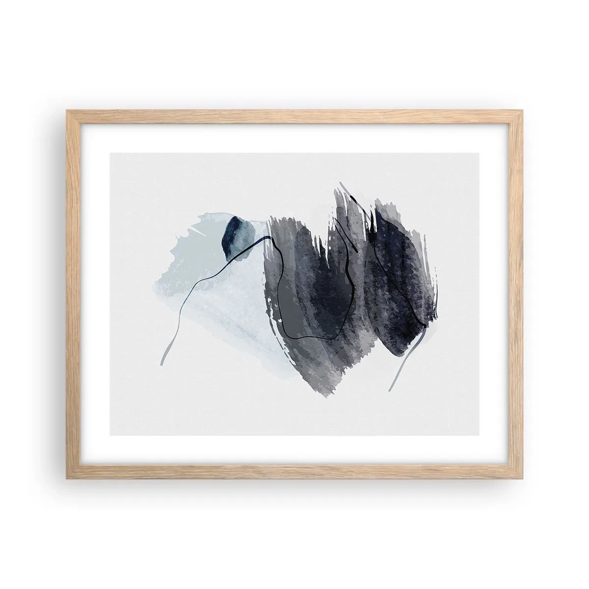 Poster in light oak frame - Intensity and Movement - 50x40 cm