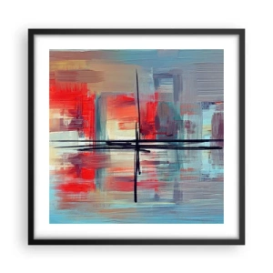 Poster in black frame - Landscape in a foreign Dimension - 50x50 cm