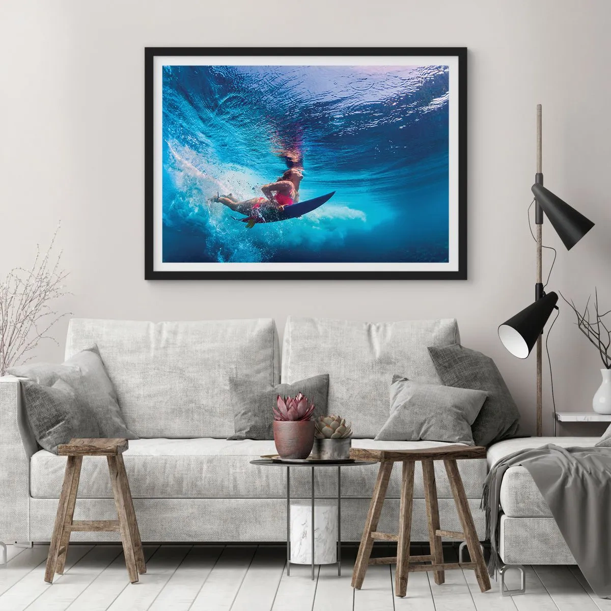 Poster in black frame - Depth of Joy - 70x50 cm