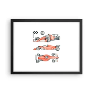 Poster in black frame - Race for the Dreams - 40x30 cm
