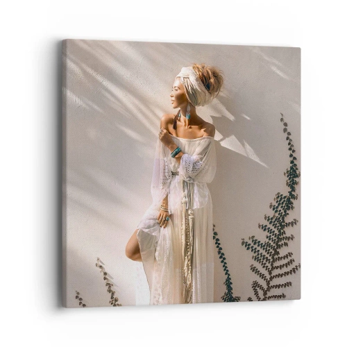 Canvas picture - Sun and Girl - 40x40 cm