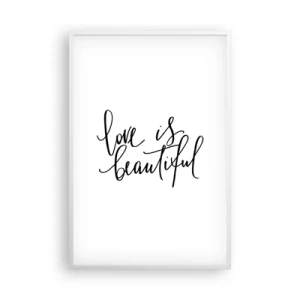 Poster in white frmae - Read and Repeat - 61x91 cm