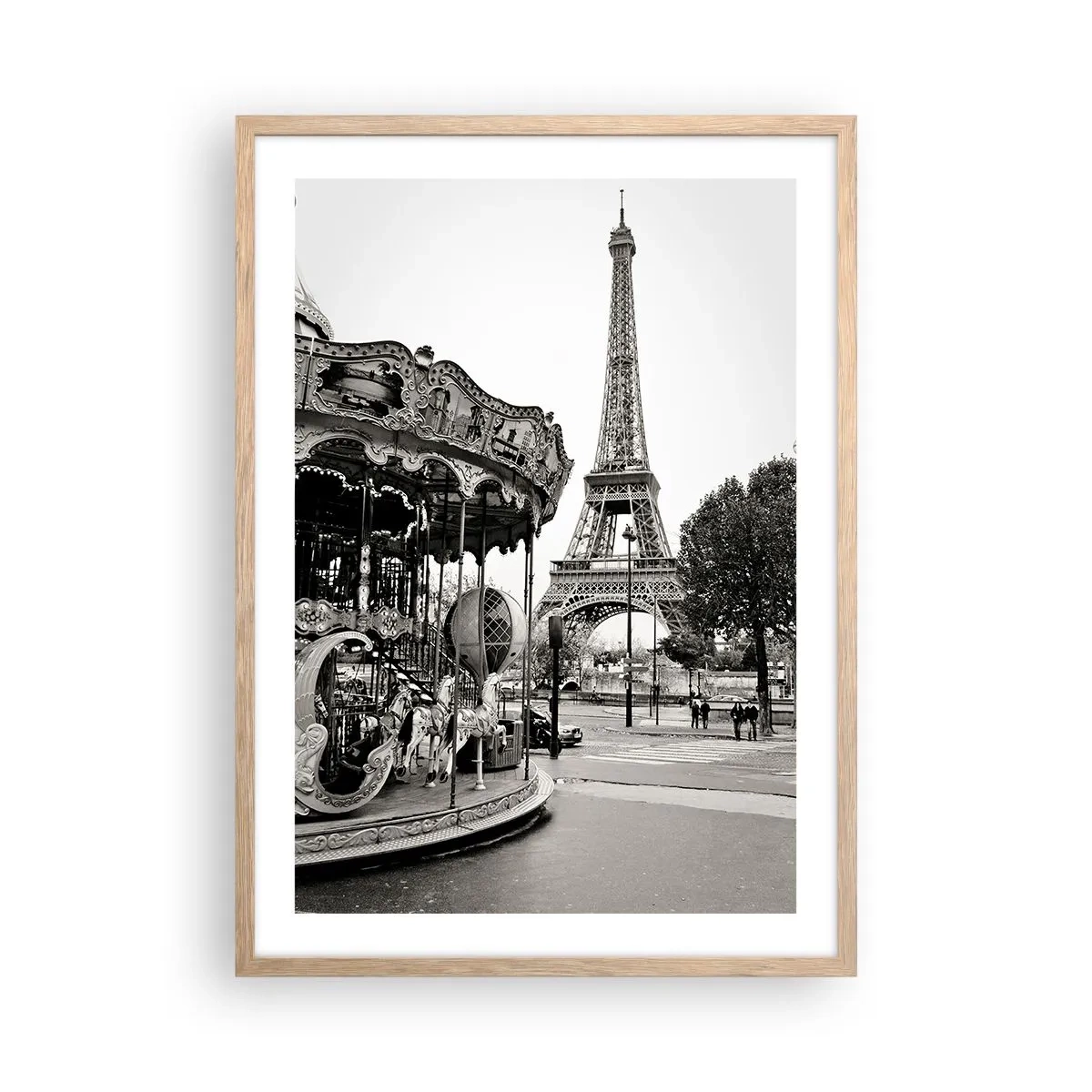 Poster in light oak frame - Such Fun Only in Paris - 50x70 cm