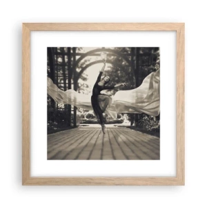 Poster in light oak frame - Dance of the Garden Spirit - 30x30 cm