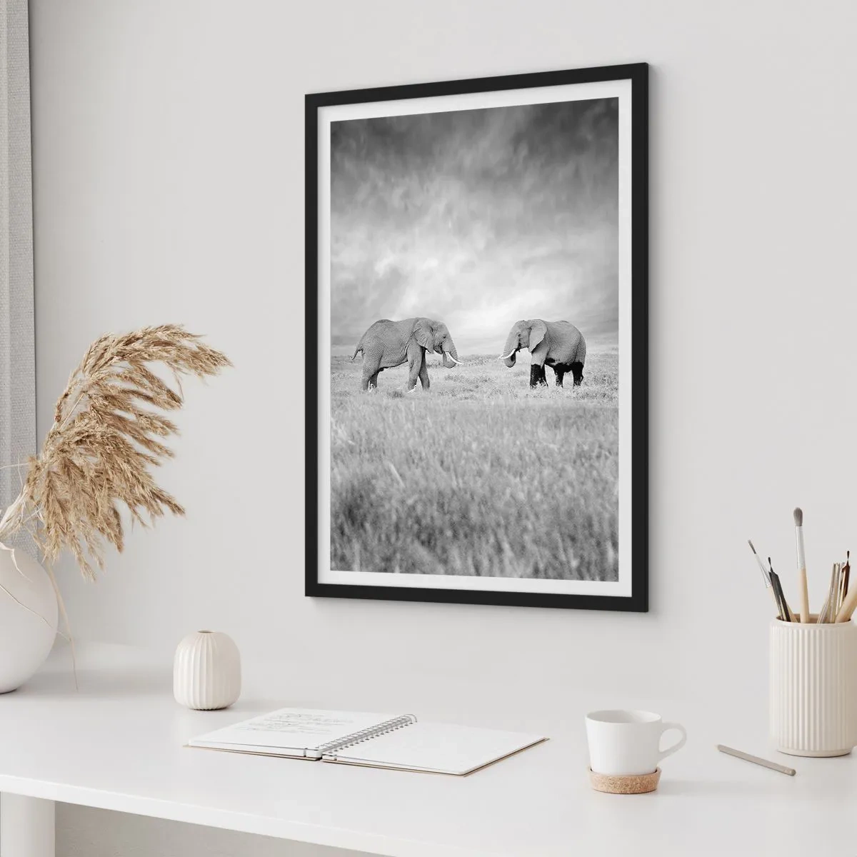 Poster in black frame - Grey Is Beautiful - 70x100 cm