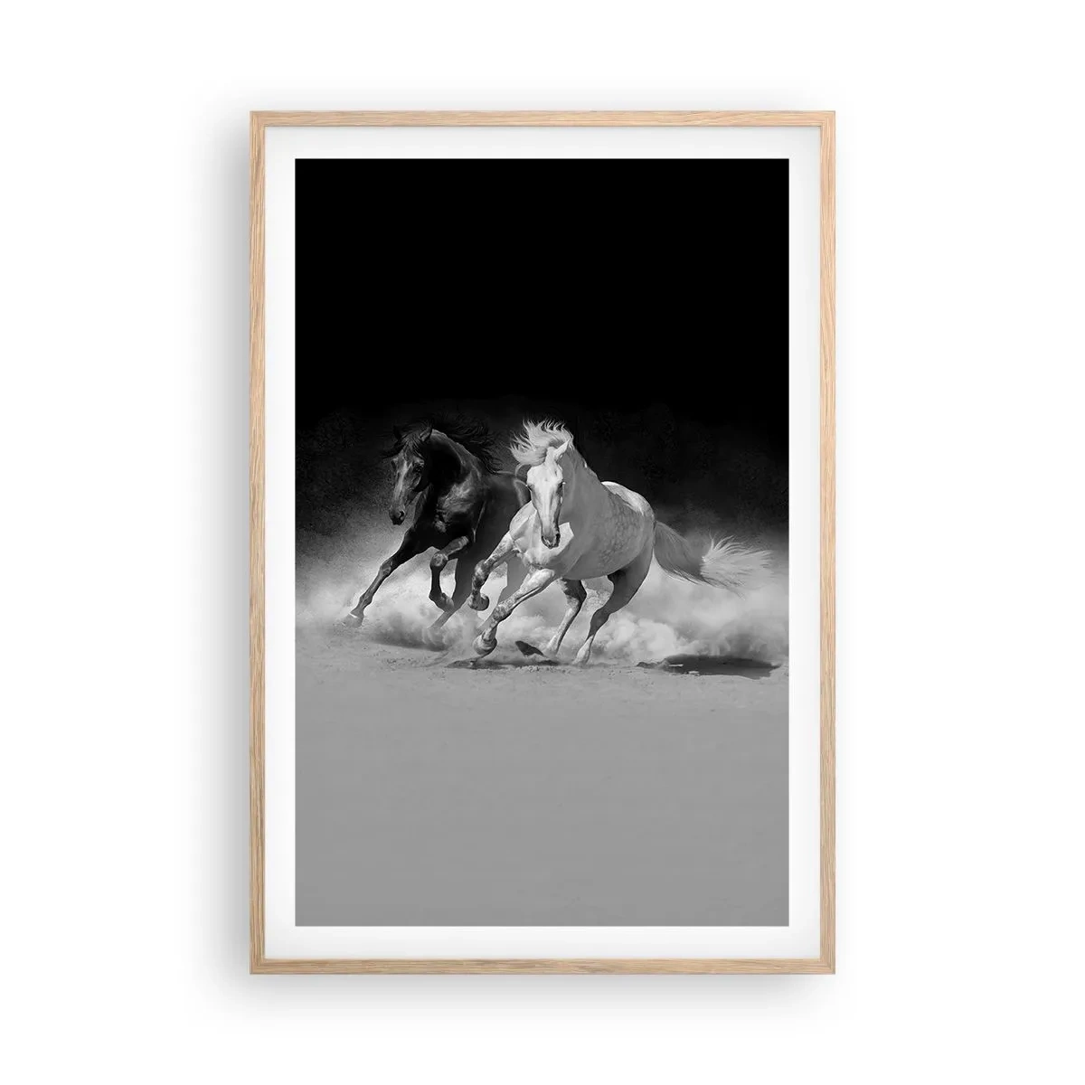 Poster in light oak frame - Gallop of Freedom - 61x91 cm