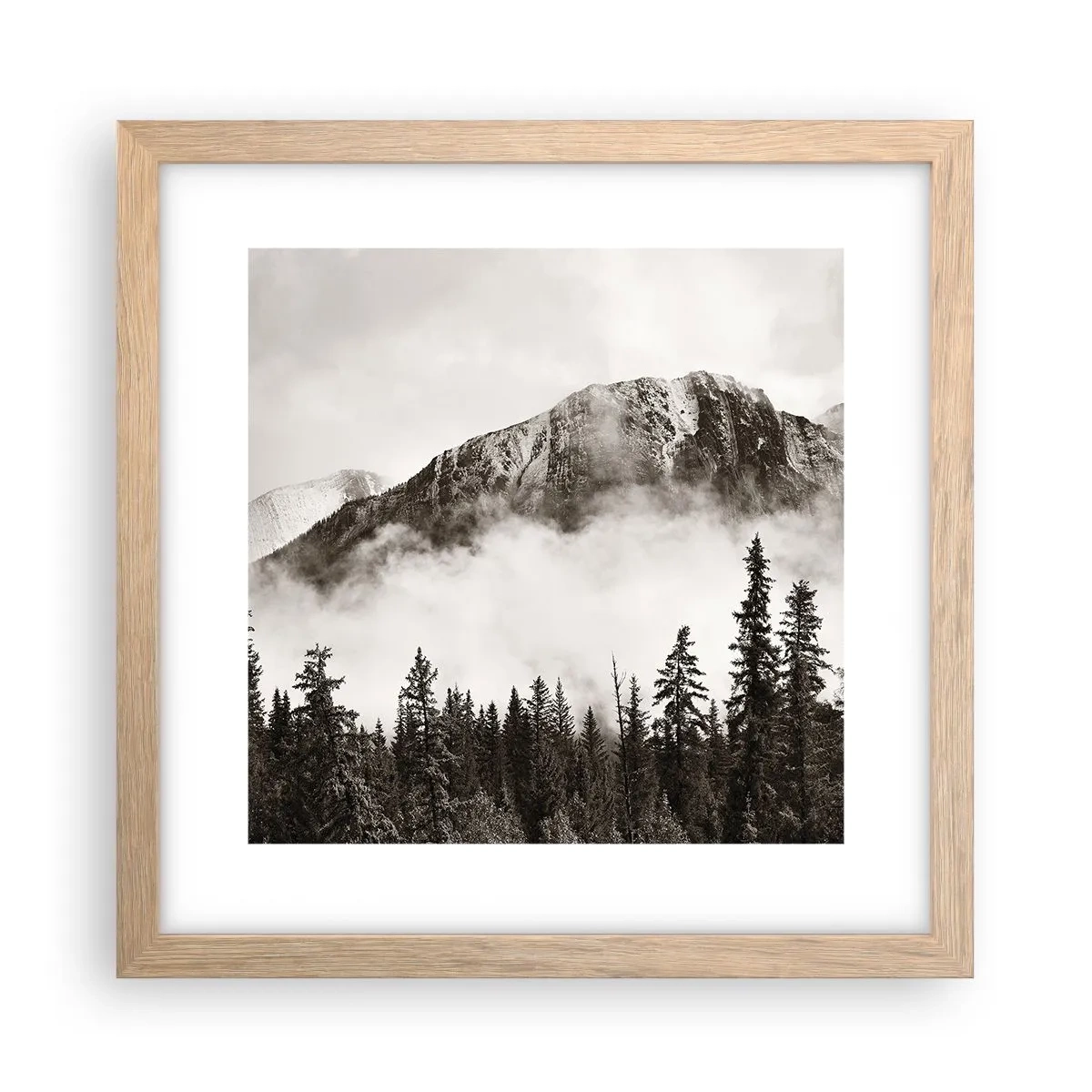 Poster in light oak frame - Granite Ruler - 30x30 cm