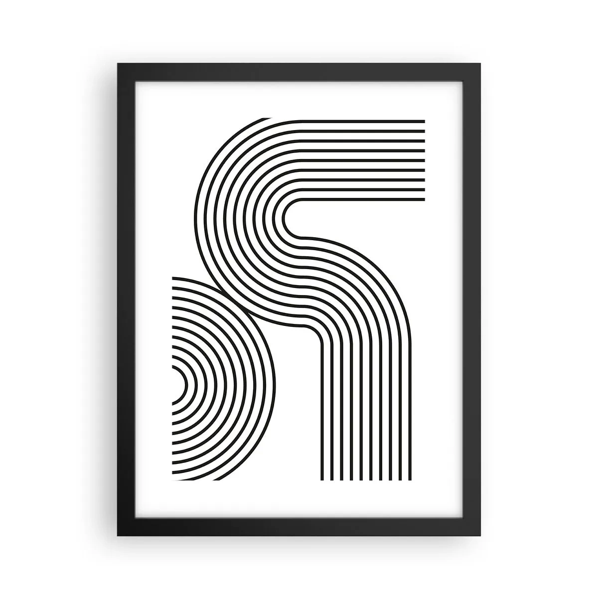 Poster in black frame - On the Curve - 30x40 cm