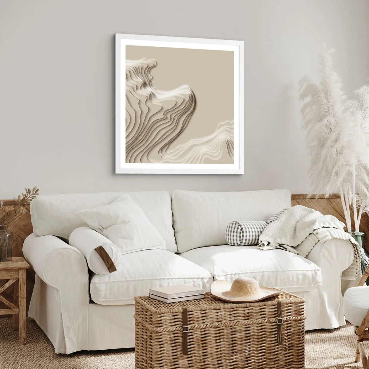 Poster in white frmae - Topography of Art. - 30x30 cm