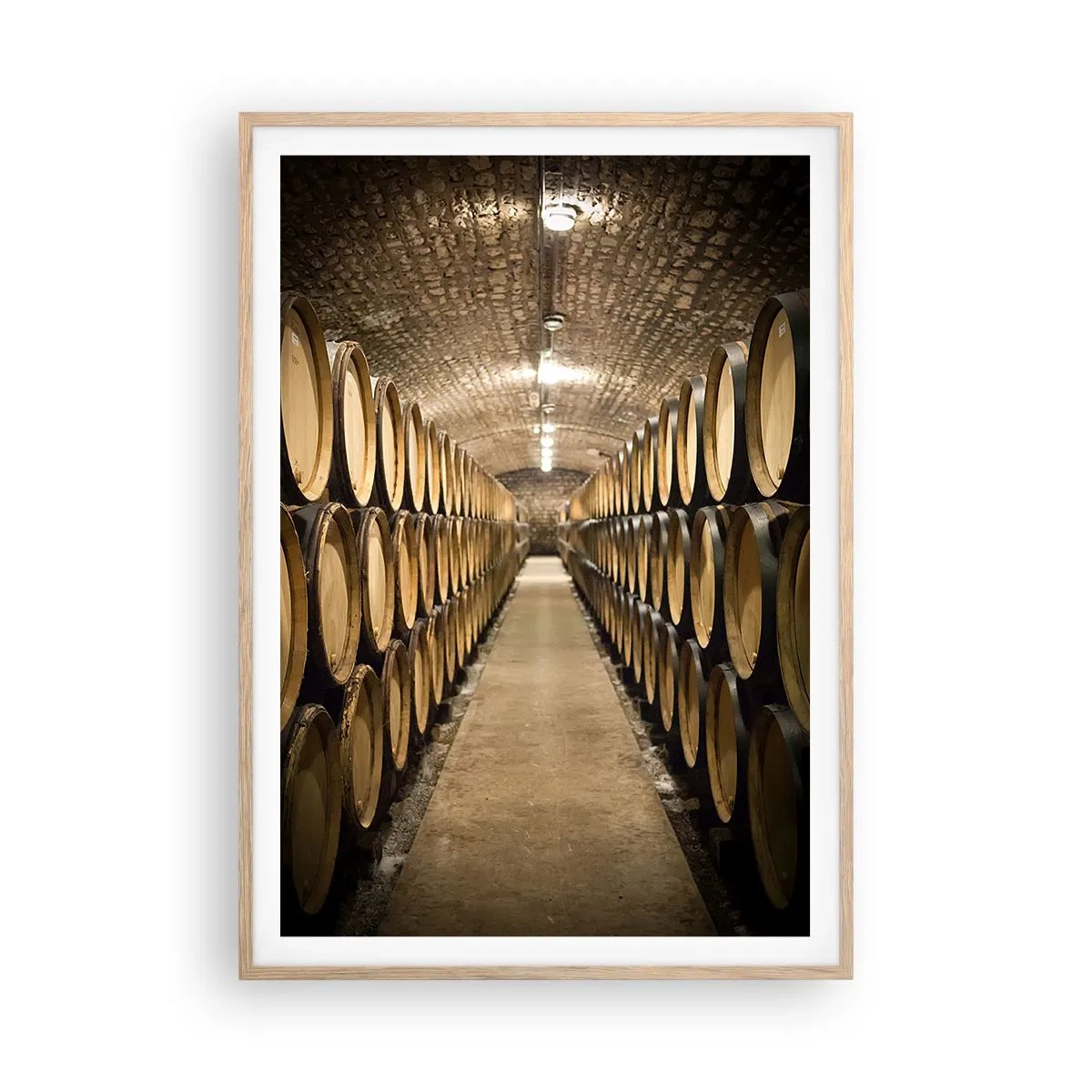 Poster in light oak frame - Stone Cellar - 70x100 cm