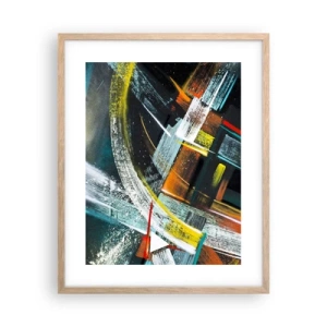Poster in light oak frame - Energy of Movement - 40x50 cm