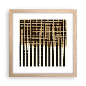 Poster in light oak frame - Architectural Abstract - 30x30 cm