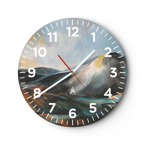 Wall clock - Clock on glass - Raw and Beautiful - 40x40 cm