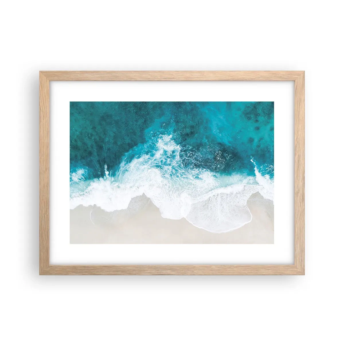 Poster in light oak frame - Natural Caress - 40x30 cm