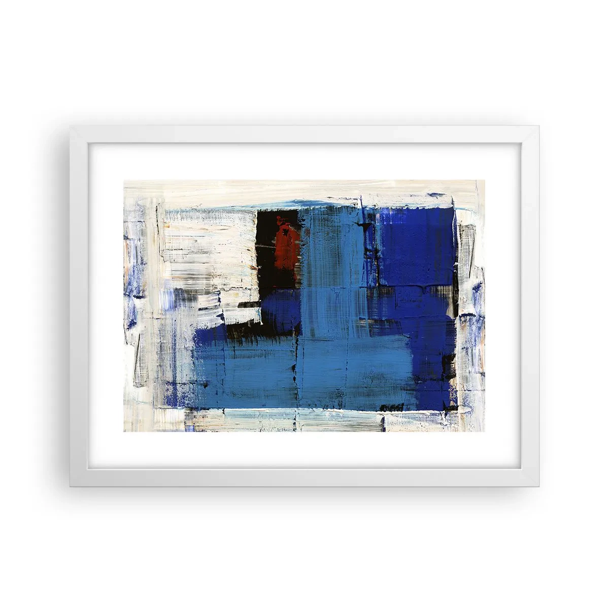 Poster in white frmae - The Secret of Blue - 40x30 cm