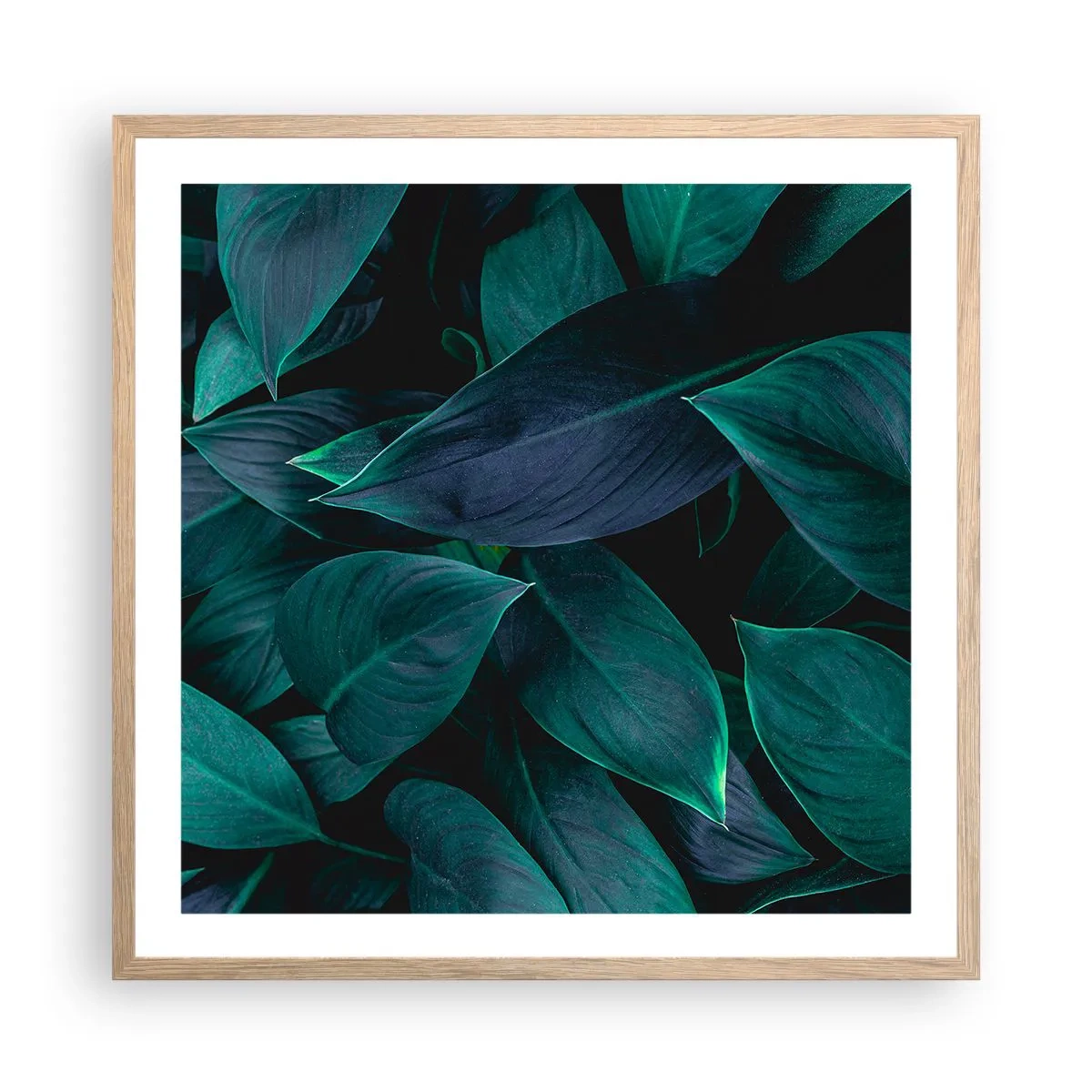 Poster in light oak frame - The Green Itself - 60x60 cm