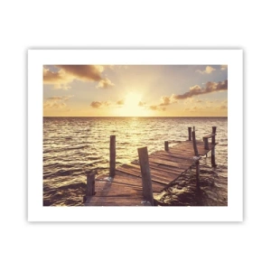 Poster - Golden Land of Tranquility - 50x40 cm