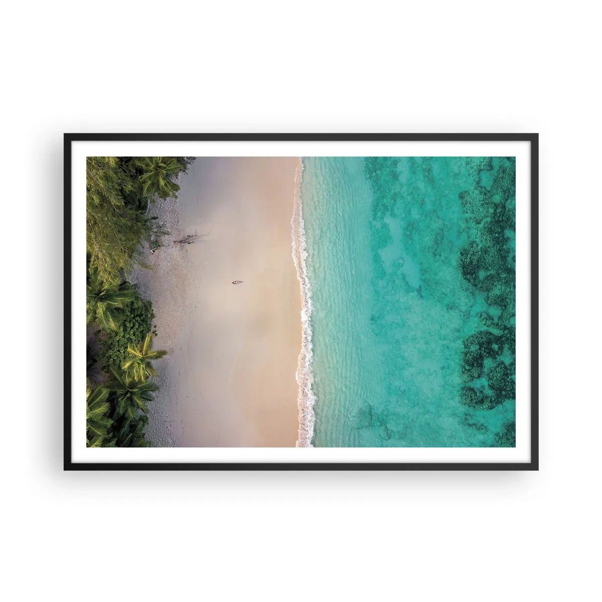 Poster in black frame - Paradise Beach - 100x70 cm