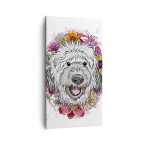 Canvas picture - Puppy Joy - 45x80 cm