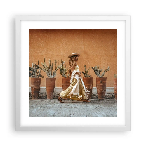 Poster in white frmae - Hippie Style - 40x40 cm