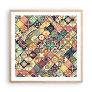 Poster in light oak frame - Moroccan Style - 60x60 cm