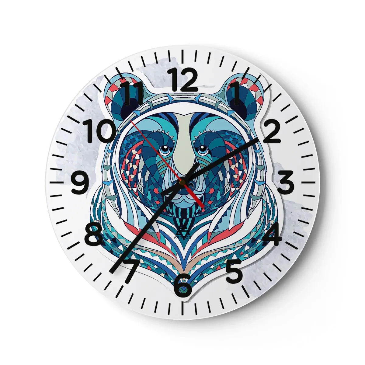 Wall clock - Clock on glass - Eviva Grenlandia! - 30x30 cm