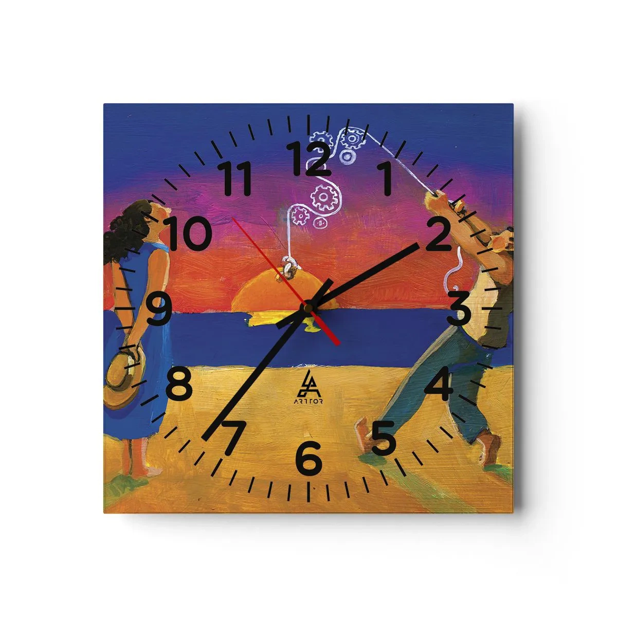 Wall clock - Clock on glass - More than a Star from the Sky - 30x30 cm