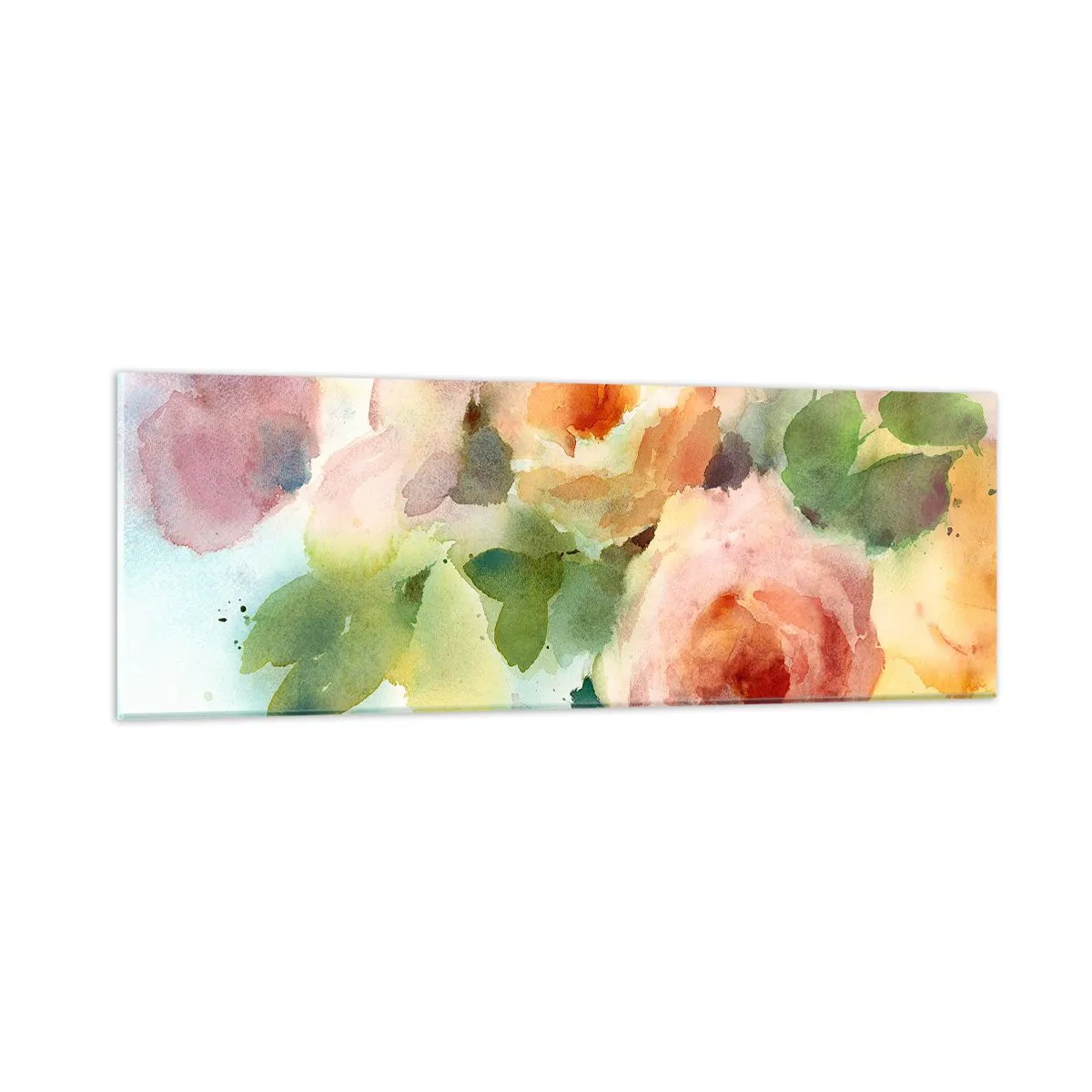 Glass picture - Delicate Like Watercolour - 90x30 cm
