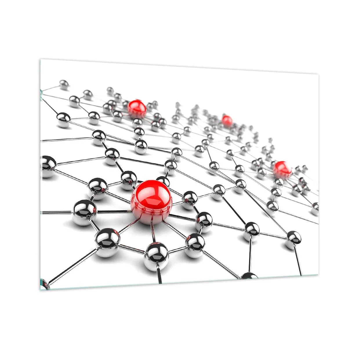 Glass picture - Silver Net - 100x70 cm