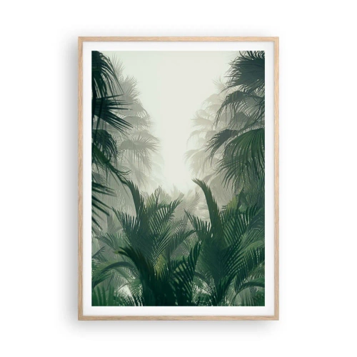 Poster in light oak frame - Tropical Secret - 70x100 cm