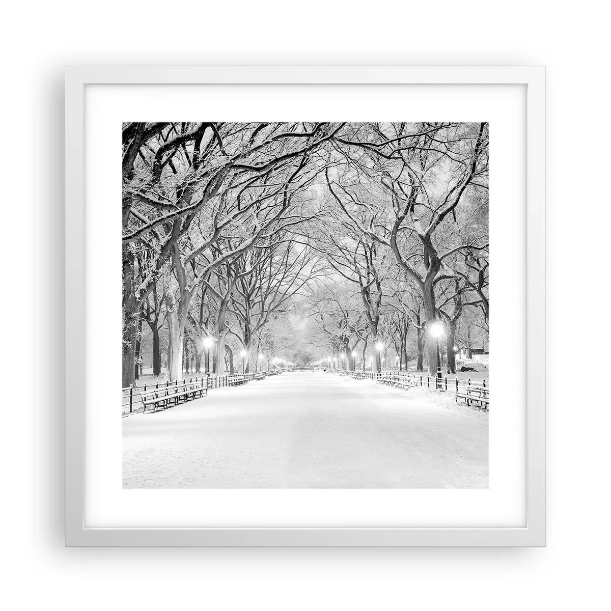 Poster in white frmae - Four Seasons: Winter - 40x40 cm