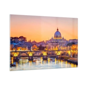 Glass picture - Twilight over Eternal City - 100x70 cm