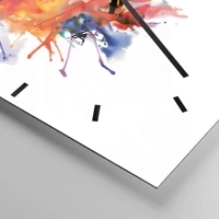 Clock face with lines