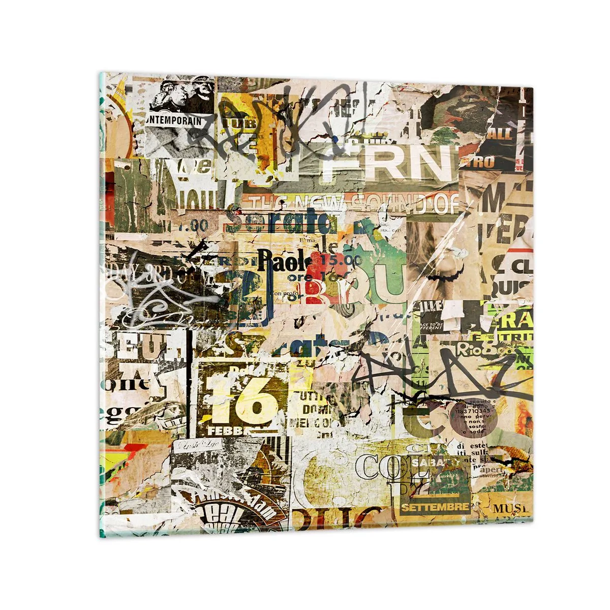 Glass picture - So Much Is Going on - 60x60 cm