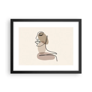 Poster in black frame - Certain Line of Beauty - 40x30 cm