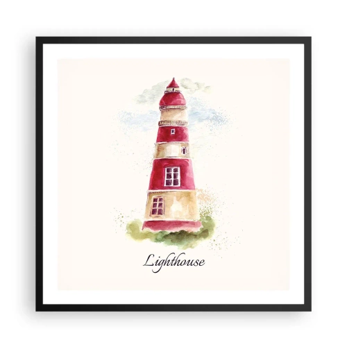 Poster in black frame - Around It the Weather Is Always Nice - 60x60 cm