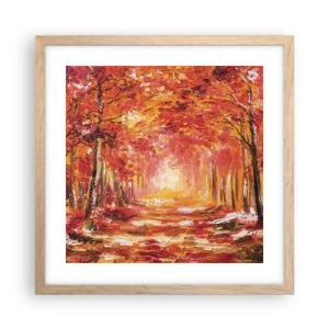 Poster in light oak frame - Copper Forest - 40x40 cm