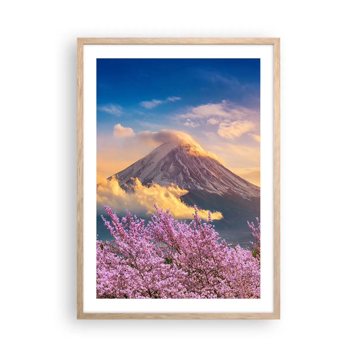 Poster in light oak frame - Japanese Sanctity - 50x70 cm