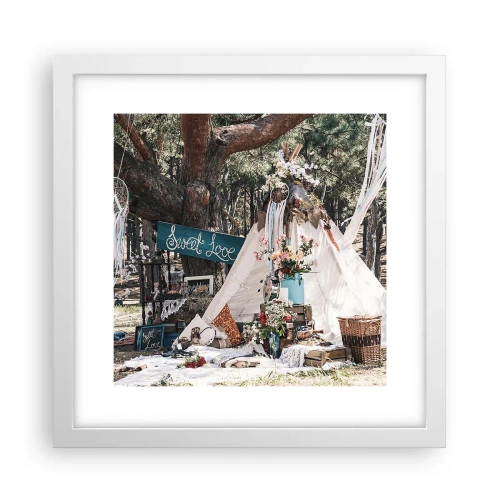 Poster in white frmae - Make Love… - 30x30 cm