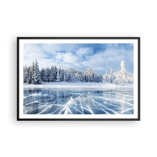 Poster in black frame - Dazling and Crystalline View - 91x61 cm