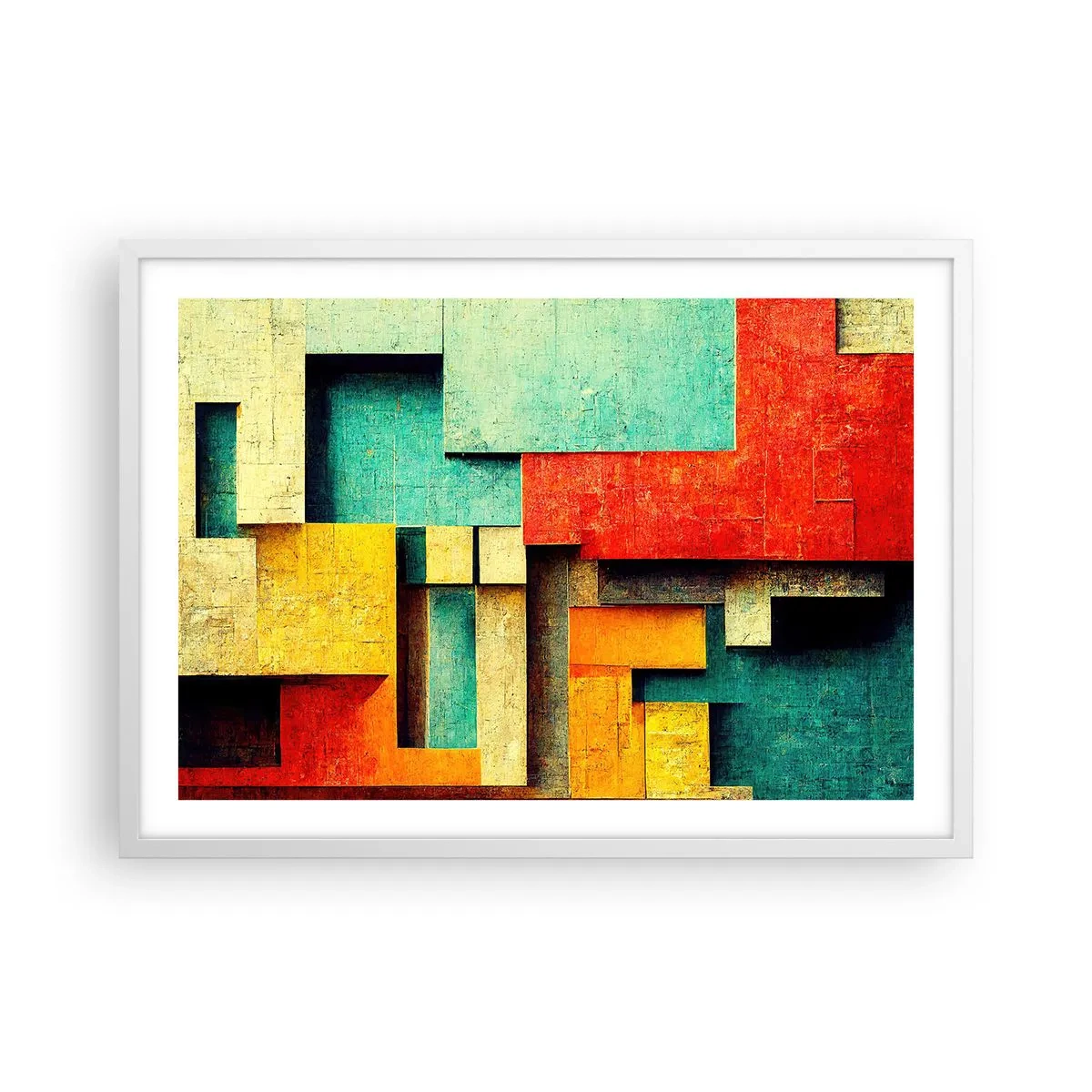 Poster in white frmae - Festival of Right Angles - 70x50 cm