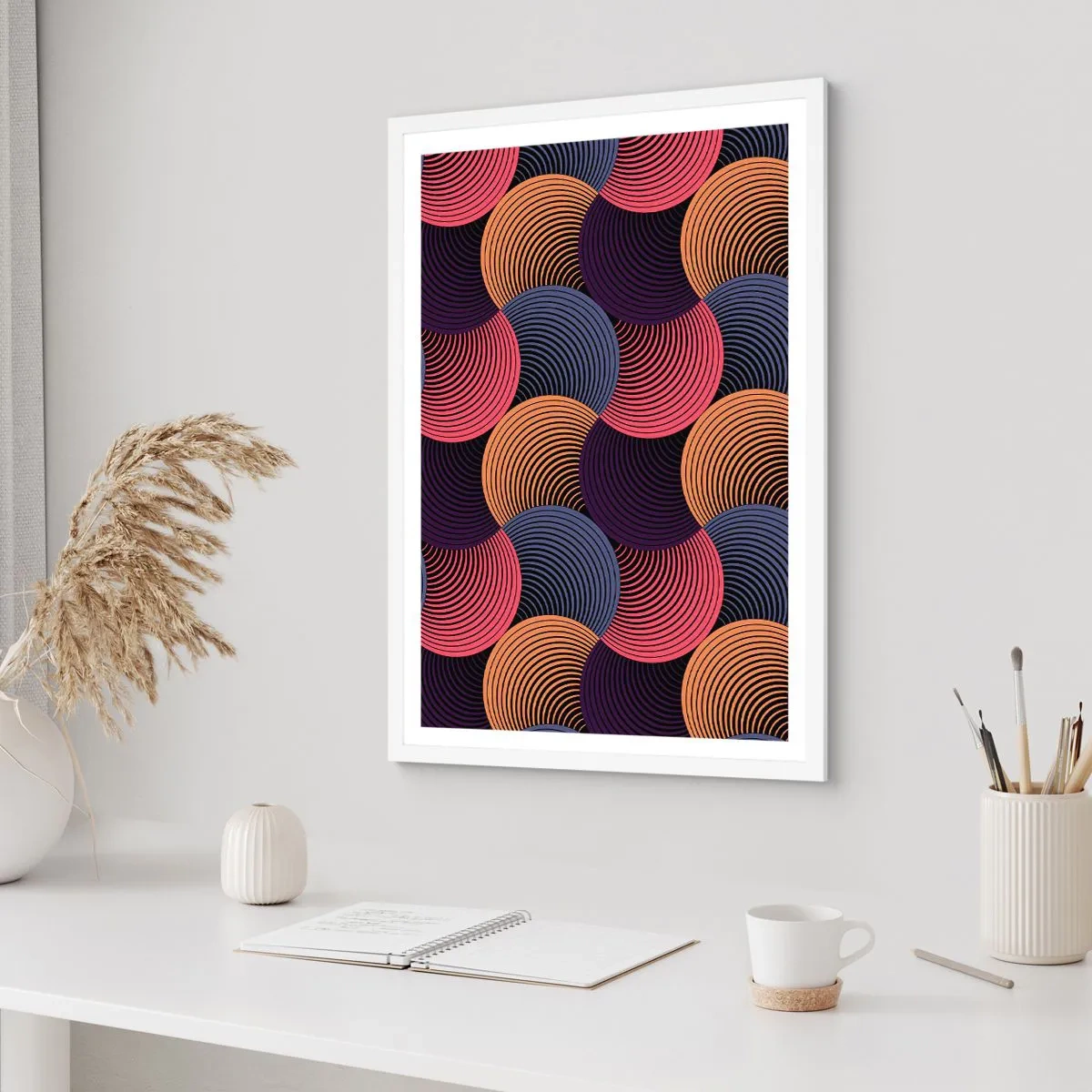 Poster in white frmae - In a Circular Rhythm - 61x91 cm
