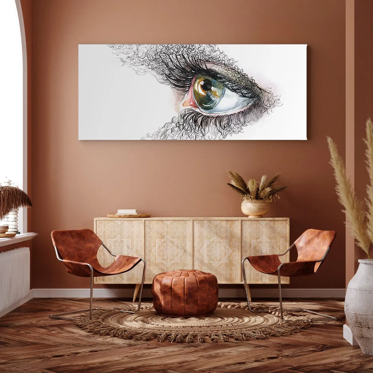 Canvas picture - Look straight into the Soul - 160x50 cm