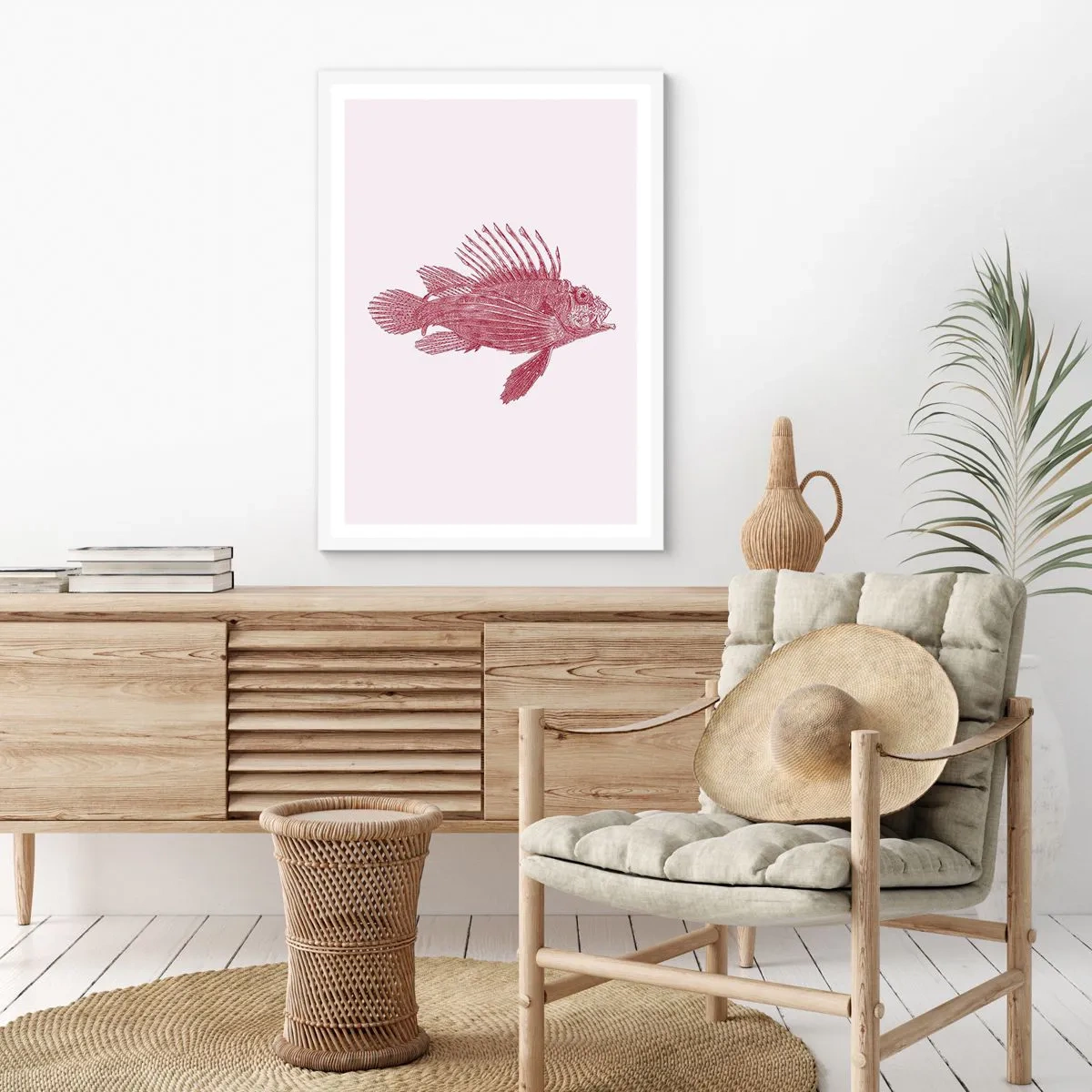 Poster in white frmae - Dweller of Exotic Waters - 50x70 cm