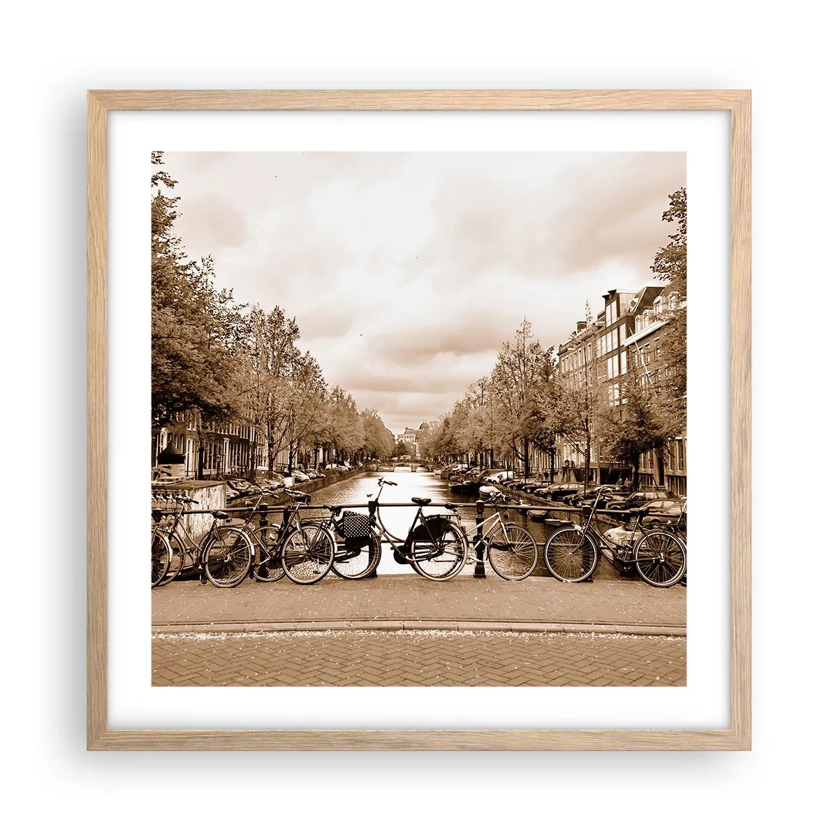 Poster in light oak frame - Dutch Atmosphere - 50x50 cm