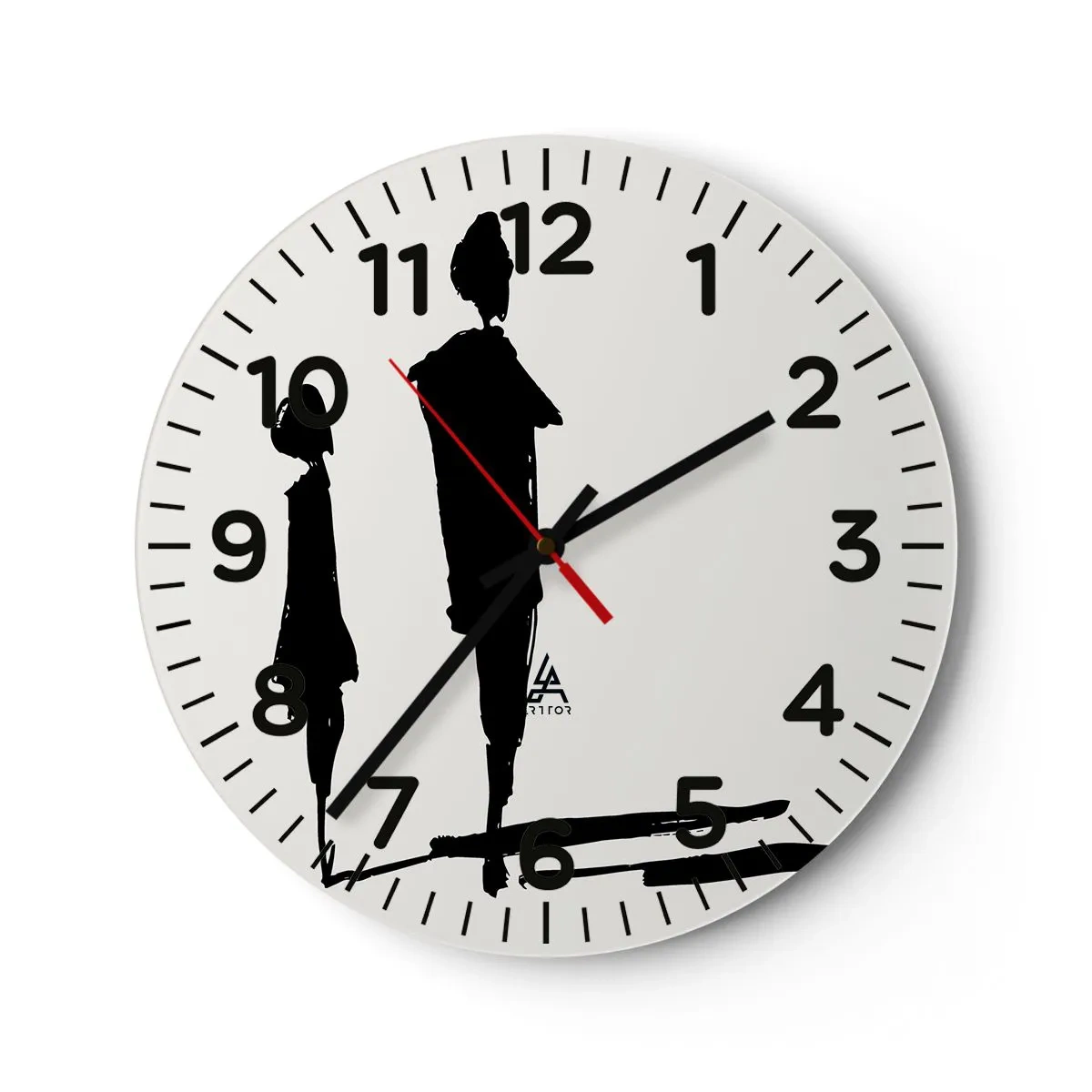 Wall clock - Clock on glass - Surely Together? - 30x30 cm