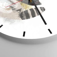 Clock face with lines