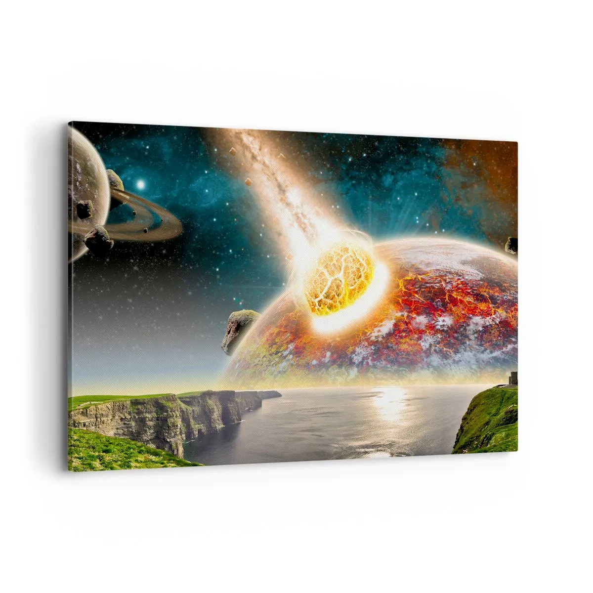 Canvas picture - Space Drama - 120x80 cm