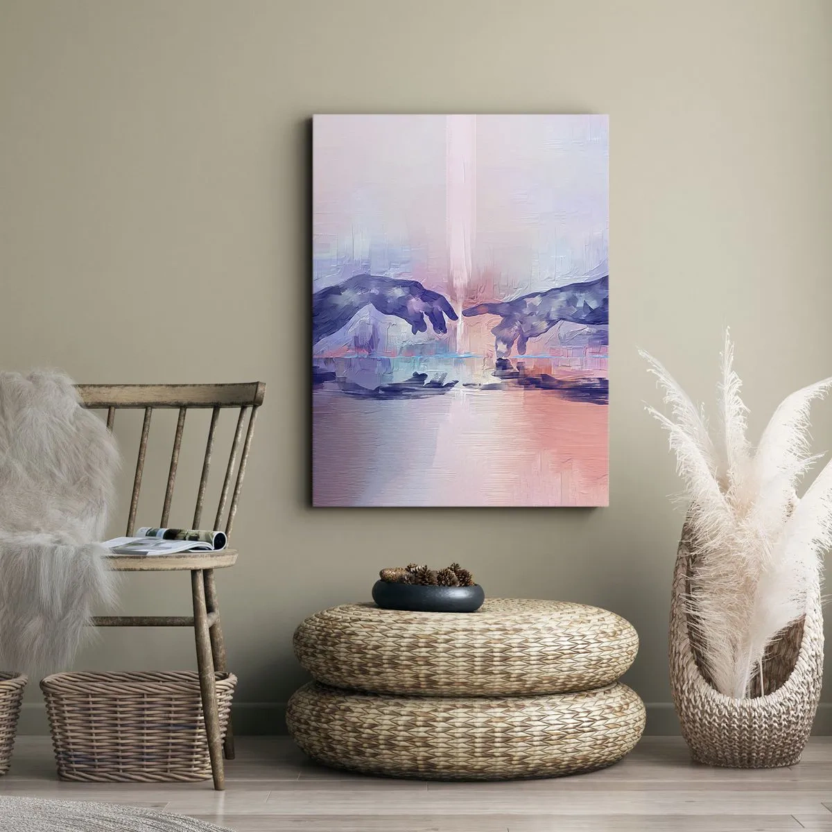 Canvas picture - Godly Spark of Life - 65x120 cm