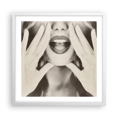 Poster in white frmae - Coming! - 50x50 cm